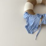 【66-100】水着 チェック ハート ドット スイムウェア&帽子 - 画像 (9)