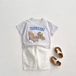 【90-150】Tシャツ レトロ クマ カジュアル トップス - 画像 (8)