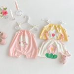 【66-90】サロペット フラワー柄 可愛い 赤ちゃん服 - 画像 (8)
