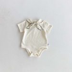 【66-90】ロンパース 蝶ネクタイ シンプル おしゃれ ベビー服 - 画像 (8)