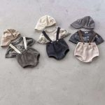 【66-90】サロペット ナチュラル ニット 無地 可愛い 赤ちゃん - 画像 (5)