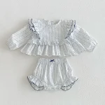 【66-90】セットアップ ベビー女の子 おしゃれ フリル - 画像 (4)
