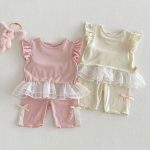 【73-110】シャツorパンツ フリル メッシュ シンプル 可愛い 女の子 - 画像 (3)