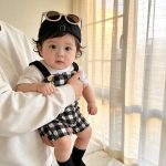 【66-100】セットアップ 可愛い パンダ サロペット&シャツ - 画像 (15)