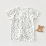 【66-90】ロンパース 夏新作 柔らか 総柄 ベビー服 - 画像 (5)