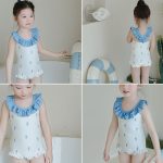 【80-130】水着 丸襟 可愛い 女の子 スイムウェア - 画像 (4)