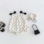 【66-90】ロンパース 可愛い ハート ベビー服 - 画像 (2)