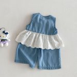 【予約販売】【73-120】セットアップ デニム ノースリーブ 着心地良い - 画像 (4)