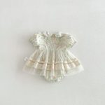 【66-90】ロンパース グリーン 花 プリンセス おしゃれ 女の子 - 画像 (5)