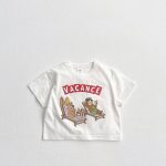 【90-150】Tシャツ レトロ クマ カジュアル トップス - 画像 (4)