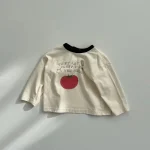 【73-100】シャツ ベビー りんご柄 着やすい - 画像 (6)