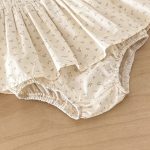 【73-100】セットアップ ブルーカーディガン＆花柄ブルマ おしゃれ ベビー服 - 画像 (8)