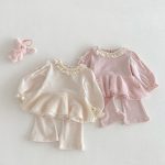【73-110】セットアップ パフスリーブ シンプル 可愛い 女の子 - 画像 (3)