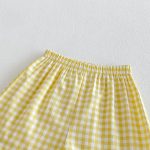 【73-110】セットアップ イエロー チェックトップス&ブルマ - 画像 (14)