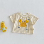 【73-110】Tシャツ 可愛い ボーダー トップス - 画像 (4)