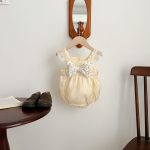【66-90】ロンパース ドット 蝶結び 可愛い ベビー服 - 画像 (4)