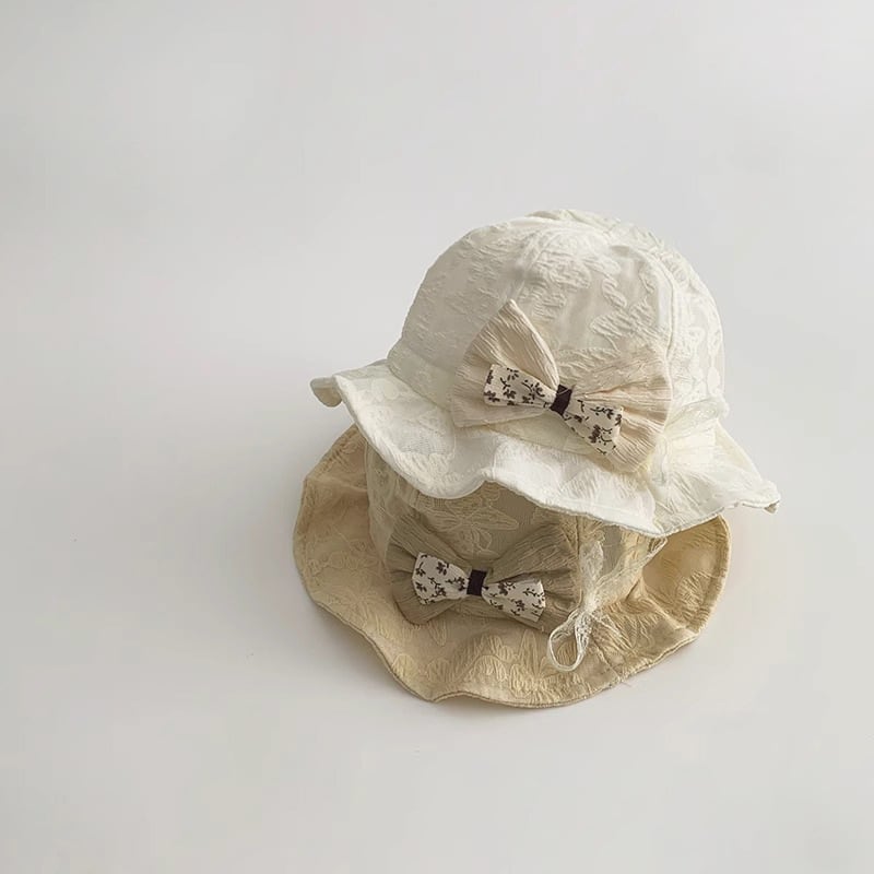 9535f0203ff510d846645c903e51a2a6.jpg 【GOODS】帽子 蝶結び付き 可愛い - 画像 (1)