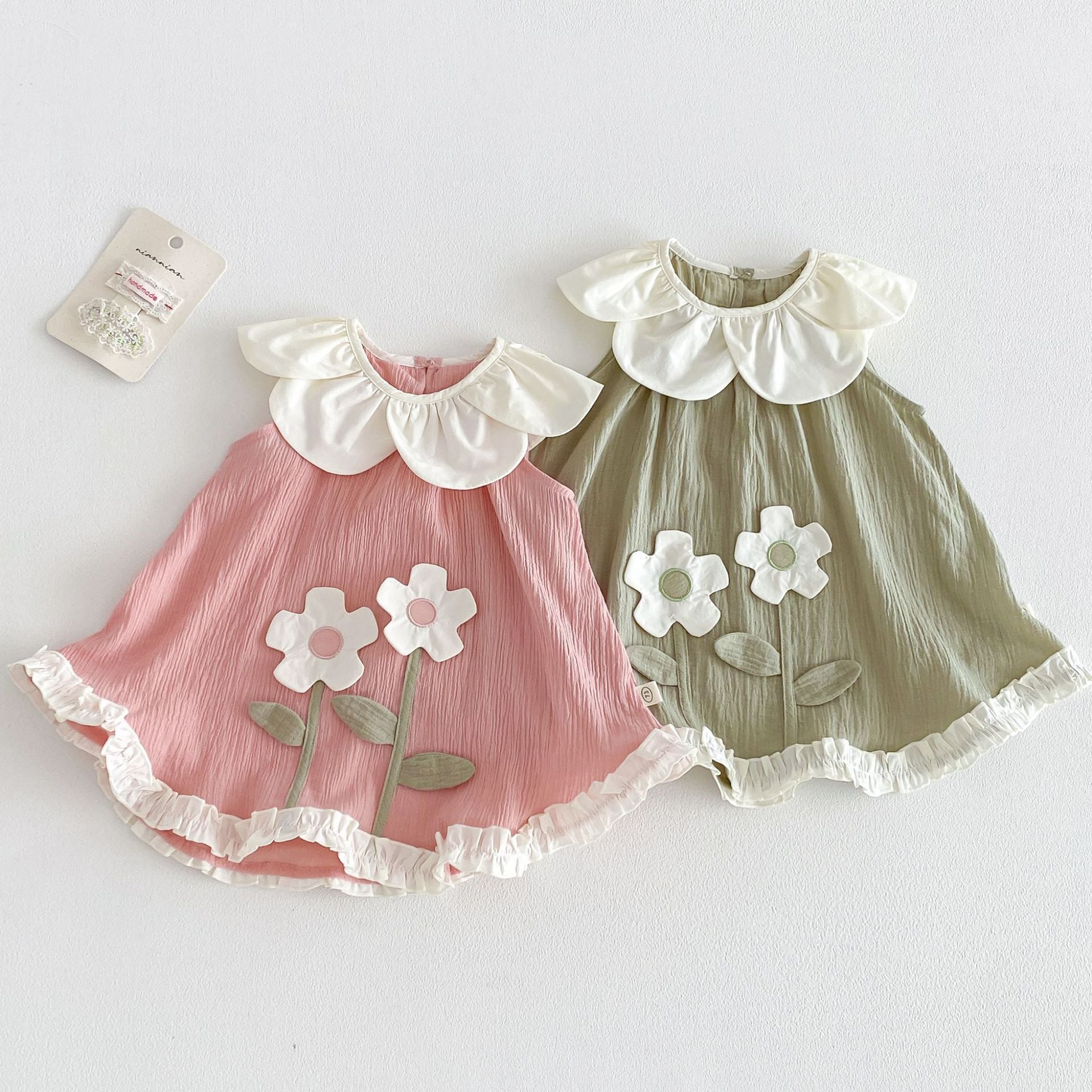 9589b7a52285a31410ad275b2e128b29.jpg 【73-120】ワンピース フリル襟 花柄 可愛い - 画像 (1)