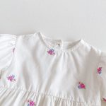 【66-110】ロンパースorワンピース フラワー柄 ホワイト 姉妹服 - 画像 (18)