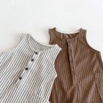 【66-90】オールインワン 夏新作 ストライプ 肌に優しい ベビー服 - 画像 (12)