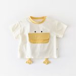 【73-110】Tシャツ アヒル 可愛い 着心地良い トップス - 画像 (4)