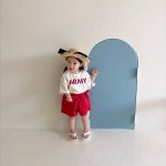 【73-100】半袖Tシャツ ベビー 韓国風 英字柄 - 画像 (10)