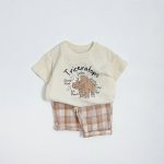 【73-100】半袖Tシャツ 恐竜イラスト 可愛い - 画像 (5)