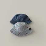 【GOODS】デニム ハット ハート 刺繍デザイン - 画像 (3)