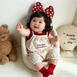 【73-100】サロペット&シャツ 可愛い フラワー柄 セットアップ - 画像 (7)