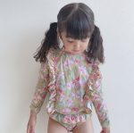 【90-140】水着 花柄 フリル ファッション スイムウェア - 画像 (4)