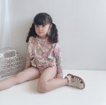 【90-140】水着 花柄 フリル ファッション スイムウェア - 画像 (7)