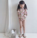 【90-140】水着 花柄 フリル ファッション スイムウェア - 画像 (3)