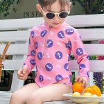 【90-140】水着 かわいい ハーフジッパー スイムウェア - 画像 (8)