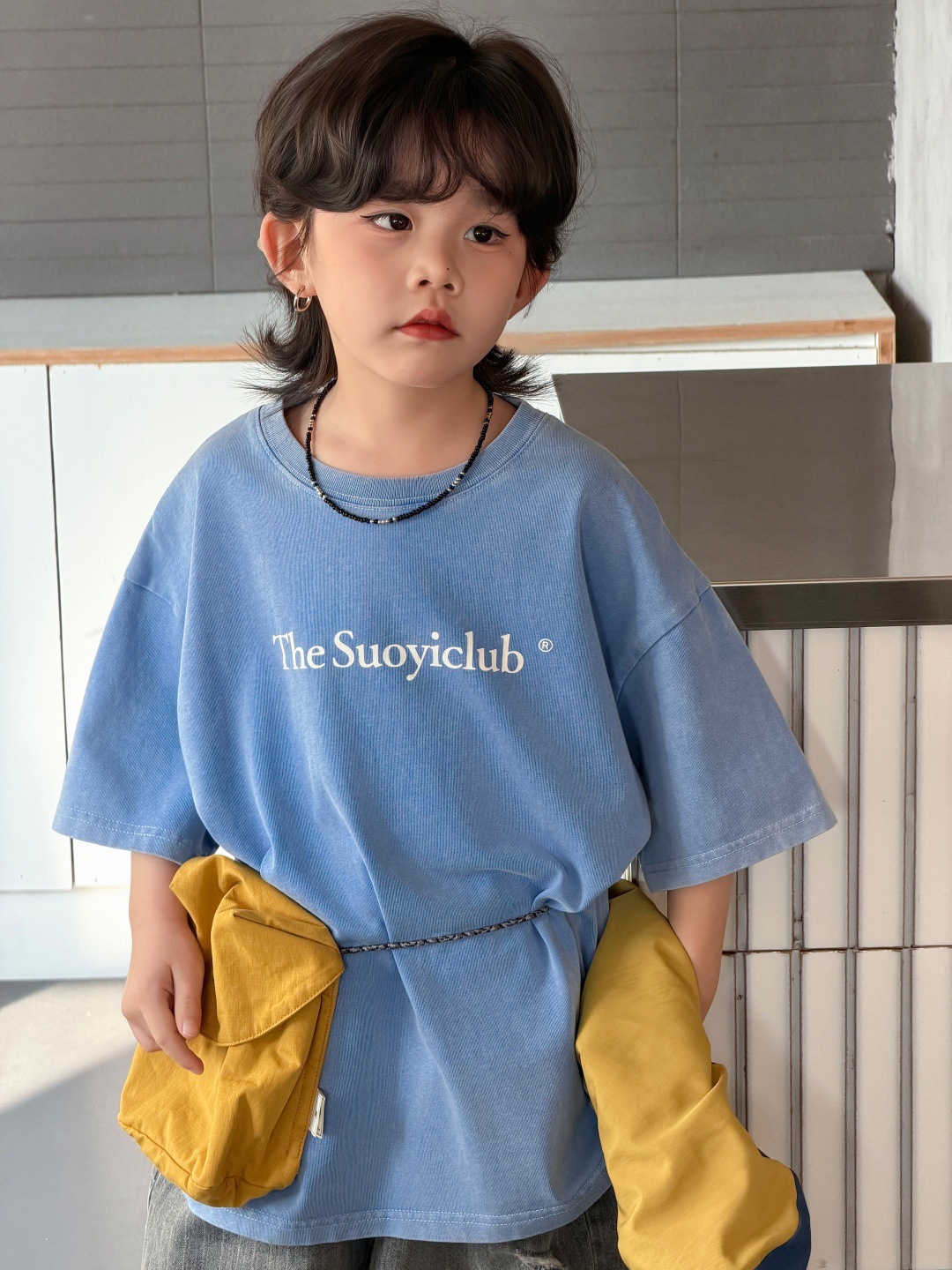 O1CN011LmI172JlehKRsVHg_2215104159462-0-cib.jpg 【100-150】Tシャツ 無地 プリント 半袖 - 画像 (1)