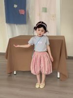 【90-140】ハーフパンツ 女の子 チェック柄 ハーレムパンツ - 画像 (2)