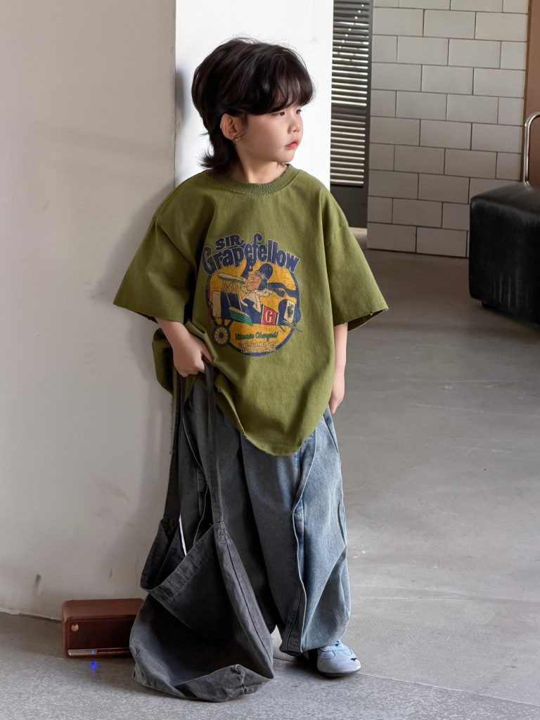 【100-150cm】Tシャツ 夏新作 プリント カジュアル