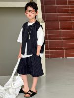 【90-160】セットアップ 男の子 ストライプ トレンド - 画像 (3)