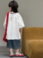 【100-150】Tシャツ 夏新作 プリント 半袖 - 画像 (5)
