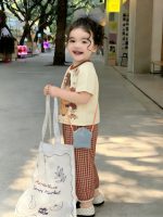 【90-150】半袖Tシャツorパンツ 女の子 チェック柄 カートゥーン - 画像 (4)