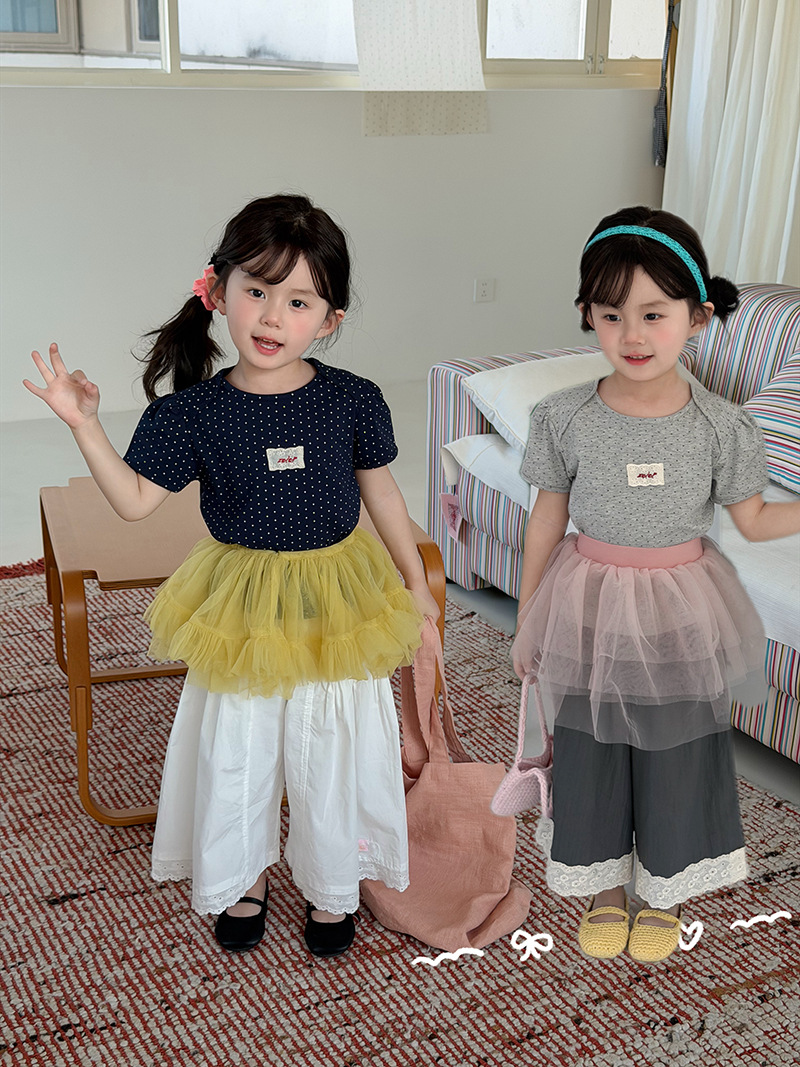 O1CN0135JhmO1ZxahR89kgw_4266583261-0-cib.jpg 【90-140】半袖Tシャツ 女の子 ドット柄 バックレス - 画像 (1)