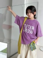 【100-150】Tシャツ 夏新作 半袖 ラウンドネック カジュアル - 画像 (3)
