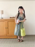 【100-170】デニムサロペットスカート 女の子 韓国風 レトロ - 画像 (3)