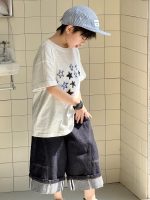 【100-160】Tシャツ 半袖 韓国風 星プリント 絶妙バランスのTシャツ - 画像 (5)