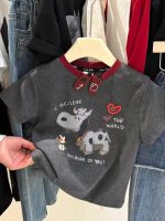 【90-150】半袖Tシャツ 女の子 カートゥーン プリント トレンド - 画像 (6)