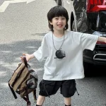 【90-150】Tシャツ 夏新作 カジュアル プリント - 画像 (5)