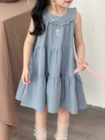 【90-140】ワンピース 女の子 ノースリープ ゆったり - 画像 (3)