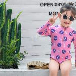 【90-140】水着 かわいい ハーフジッパー スイムウェア - 画像 (5)