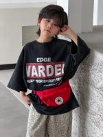 【100-160】Tシャツ 半袖 レトロ プリント ゆったり - 画像 (3)
