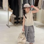 【80-130】トップス 女の子 ストライプ ノースリープ - 画像 (3)