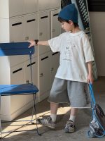 【100-160】Tシャツ 半袖 韓国風 ストリート ユニセックス おしゃれなロゴプリント - 画像 (3)